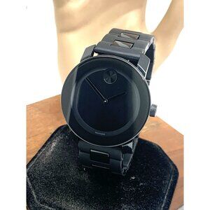 Movado Men's Watch 3600047 Bold Swiss Quartz Black Dial Stainless Steel Rubber